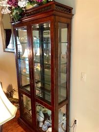 Mahogany & Glass Curio Cabinet