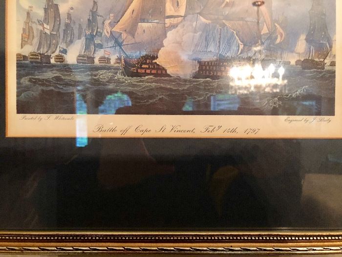 Battle at Sea Thomas Witcombe Engraving