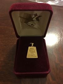 San Francisco 14K Gold Olympic Medal Pendant