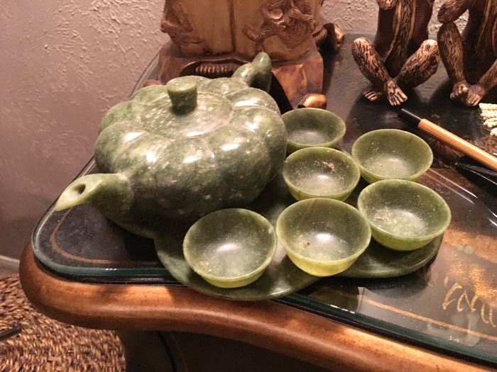 Beautiful Stone Tea Set