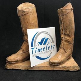Bronze Polo Boots Business Card Holder- signed by by the artist.  This item is not numbered.