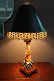 Close up of McKinsey Childs' lamp.