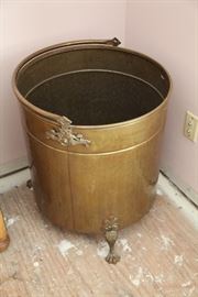 Large brass  planter. 24 inches tall by 21 inches wide. 