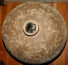 CLAUDE CONOVER; Glazed ceramic vessel, ''ETELCEB'', complete with plastic insert; Signed and titled;