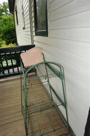 Vintage grocery display metal rack