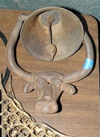 Iron Bell with cow head