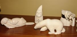 Alaskan Walrus figures - hand made and authentic. 
