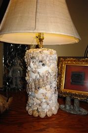 Hand-made shell lamp
