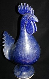 Cobalt Blue Rooster - Edwin Meaders