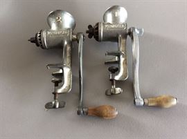 Number 1 and 2 meat grinders