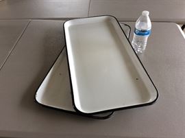 Large porcelain meat trays