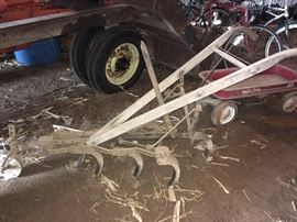 Walk behind horse drawn plow