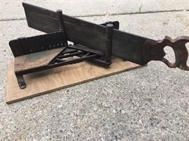 Vintage miter box hand saw