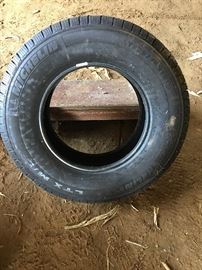 Tires, multiple with very few miles on them. Most without rims. This tire is Michelin LXT M/S LT 225/75 R16. Also have mobile home transport tires.