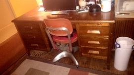 Old wooden desk