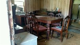 Old house next door with antique furniture