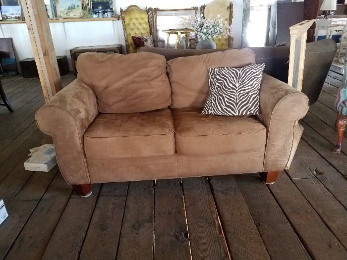 Micro-suede loveseat