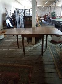 Mid Century drop-leaf table, marked Walter of Wabesh