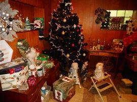 COOL 7.5 Black TREE...we have purple /white lights..better to see IN PERSON..