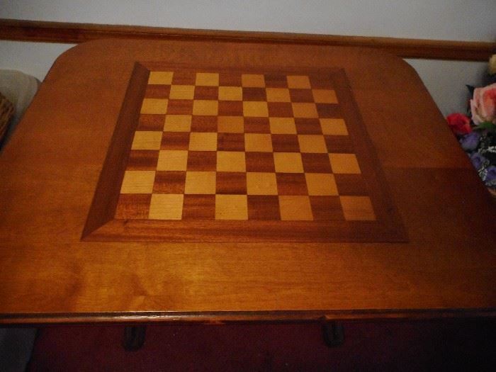 Top of Chess/Checker Table