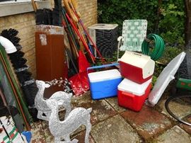 Coolers, Lawn Furniture,. Garden Tools
