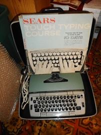 Vintage Sears Portable Typewrite in Case