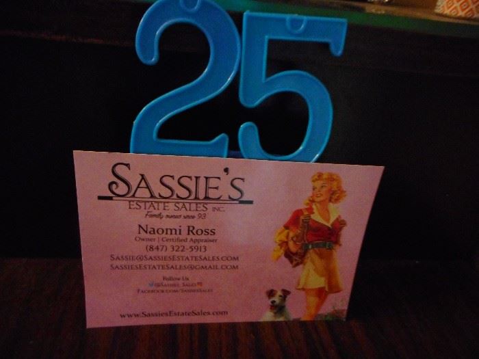 Sassies..25 Years..Party Like its 1993!! Sassies was one of 10 Companies in 1993 Doing Estate Sales..NO DEPOSIT..NO MINIMUM.. 