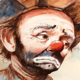 Leighton Jones Clown Painting