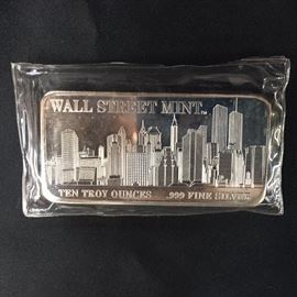 10oz Wall Street Mint Silver Bar