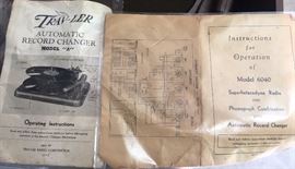 Trav-ler record player & radio