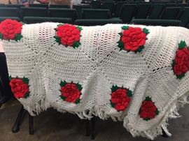 Hand crocheted bedspread