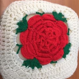 Hand crocheted bedspread