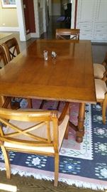 Baker upholstered chairs for kitchen table 2 arm and 4 side chairs.