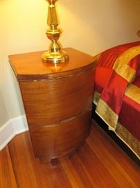 Deco bowfront side table