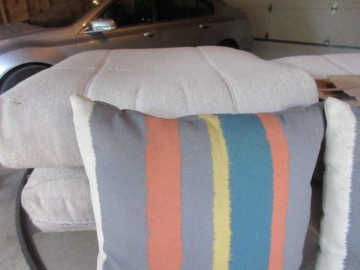 with cushions