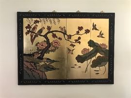 Antique Asian Screen Panel