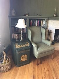 Large Antique Japanese Advertising Tea Bin Holder (country store)