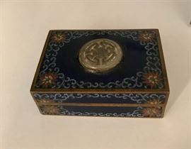 Antique Asian Cloisonné Box 