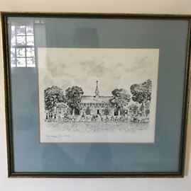 Signed Framed Etching