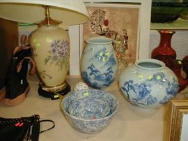 Asian porcelain vases and more