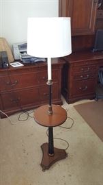 Vintage claw foot lamp table
