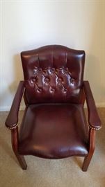 Leather side chair