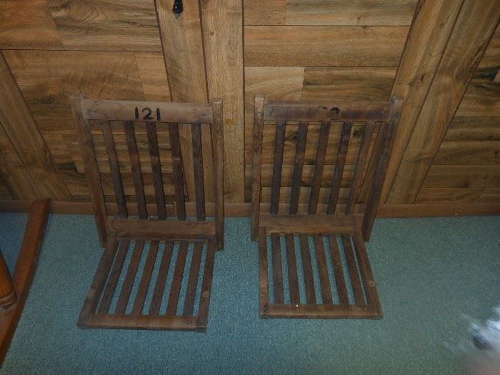 Antique folding chairs