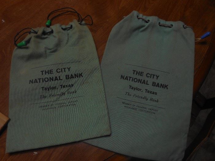 City National Bank cloth bags