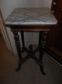 Marble top antique lamp table