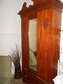 Antique single door wardrobe