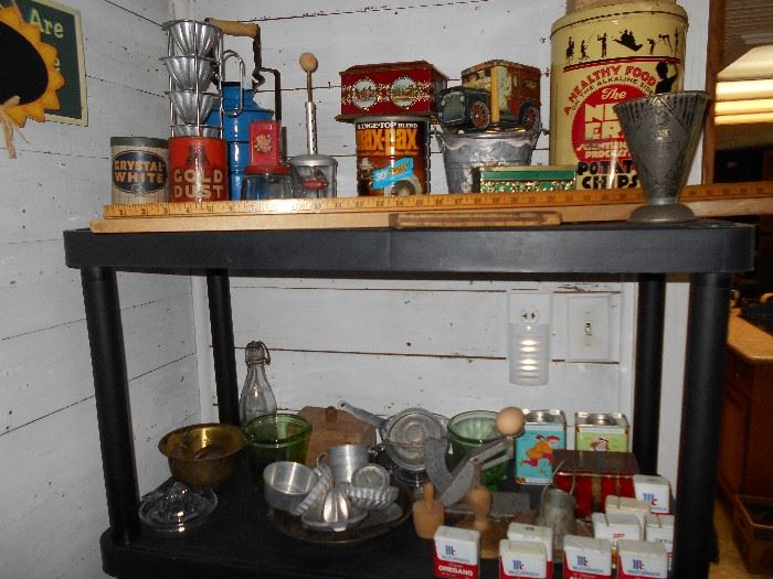 Lots of oldies including egg scale & tins