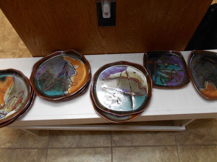Pottery plates