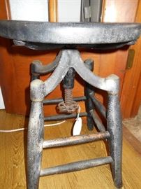 Cast base swivel stool