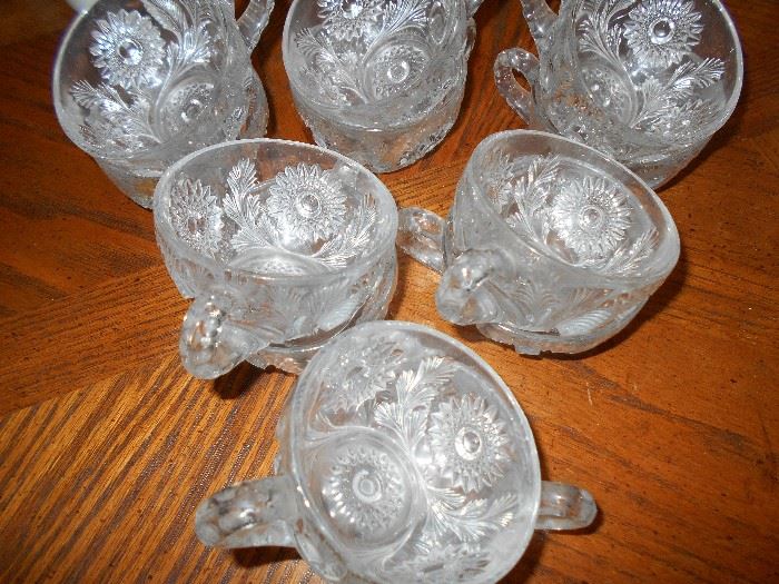 Cut glass punch cups